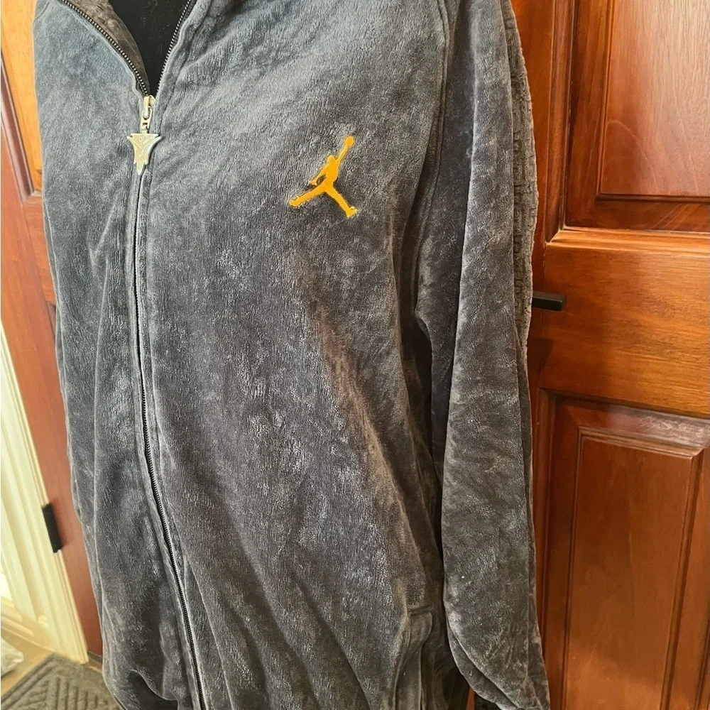 AIR JORDAN MELO VELOUR ZIP JACKET CARMELO ANTHONY y2k vintage basketball large